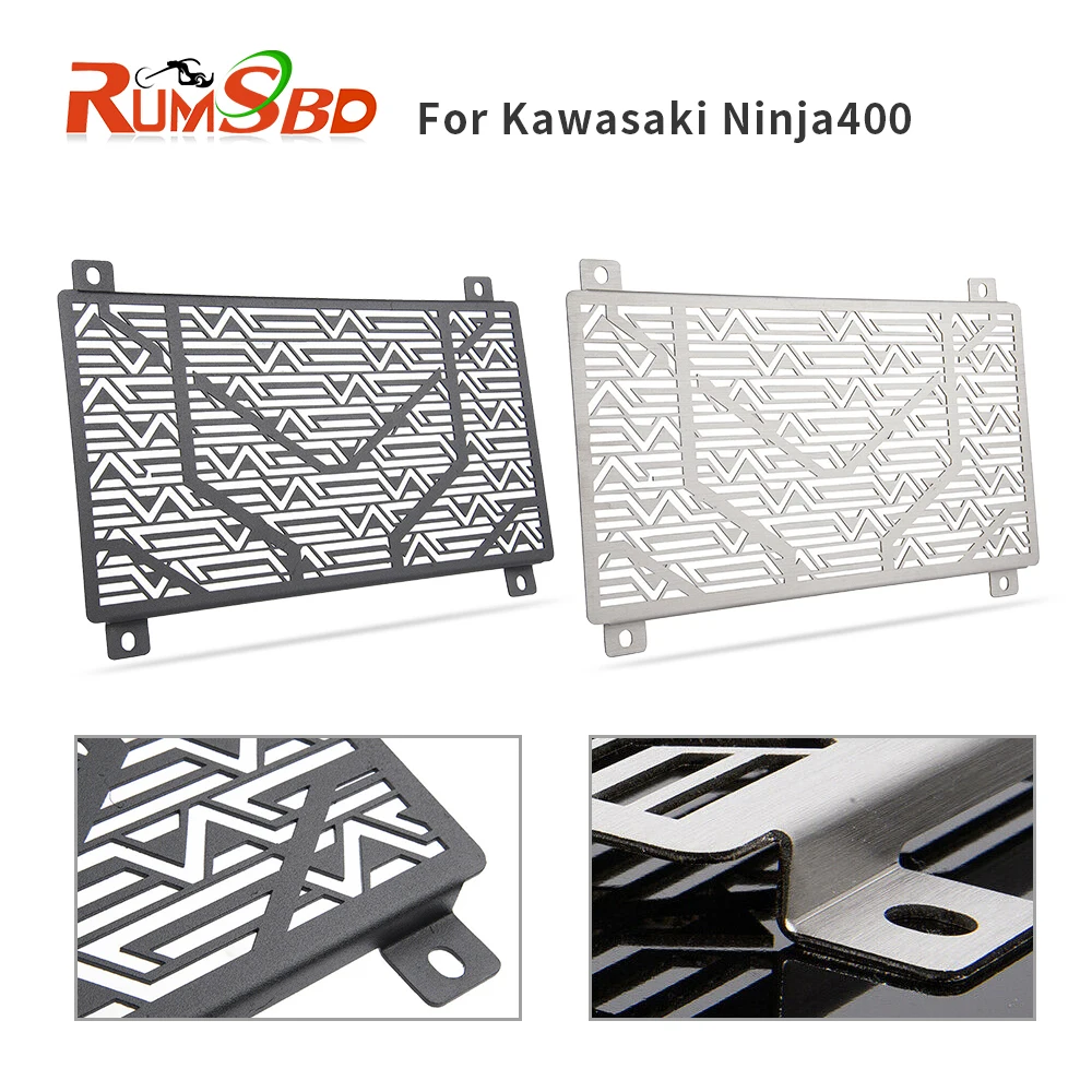

Ninja250 Ninja400 Stainless Steel Radiator Cover For 2018 2019 2020 Kawasaki Ninja 250 400 EX400 Z400 Grill Guard Protector