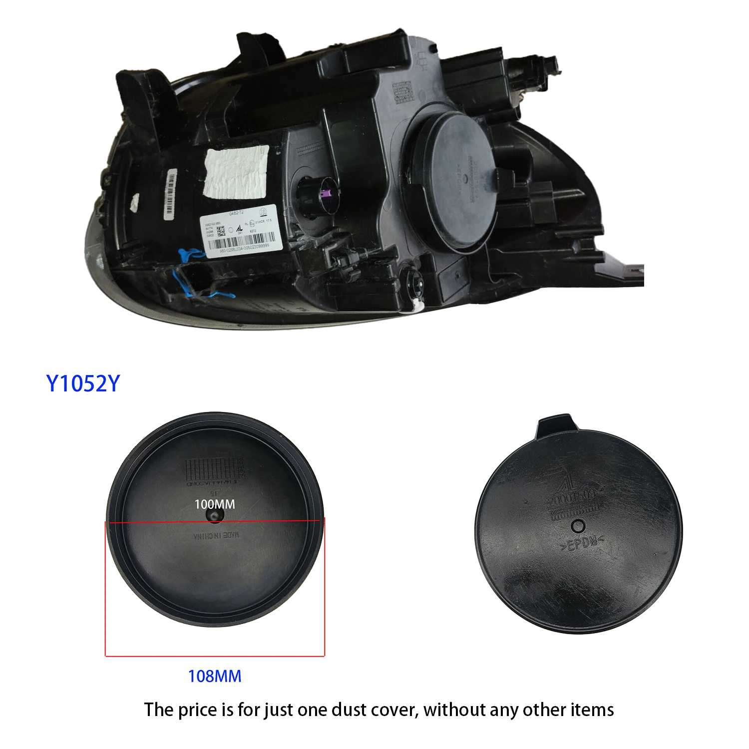 Пылезащитная Крышка для фар Fiat 500 Abarth колпачок 6002TR0013 20001509 42440509