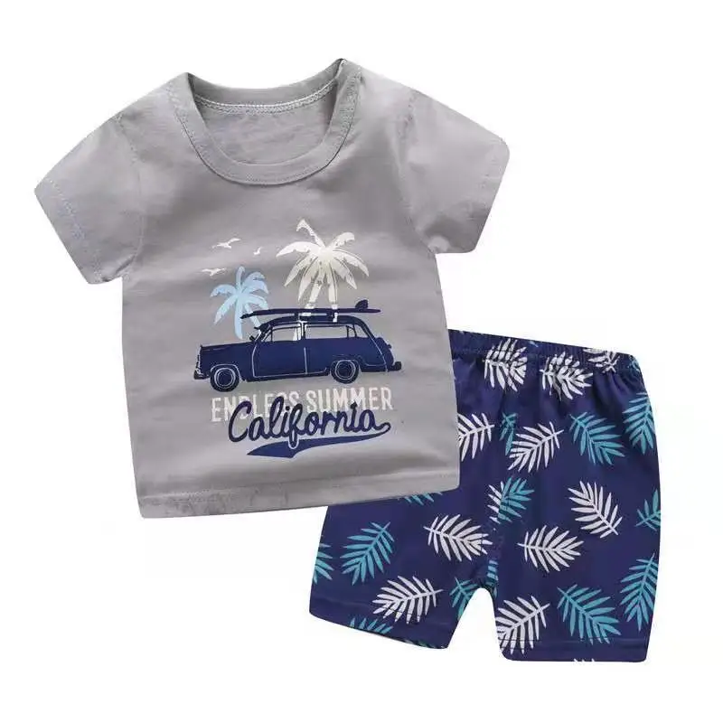

Cotton Boys Kids Clothes Kids Girls Baby Suits Casual Sports Boys T-Shirt + Shorts Suits Toddler Clothing Baby Boys Clothes 3 -8