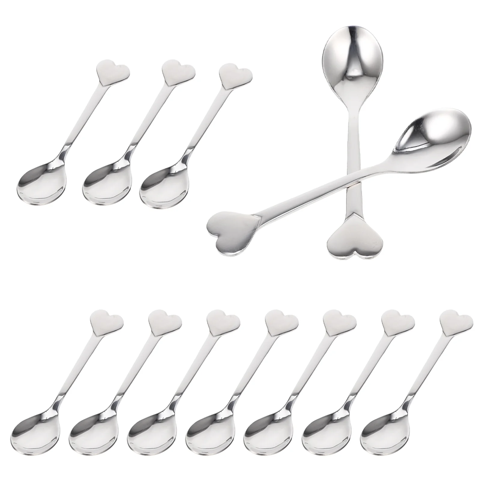 

12Pcs Stainless Steel Spoons Spoons For Home Tea Spoon Stainless Metal Spoons Spoons Sugar Spoon for Dessert Coffee