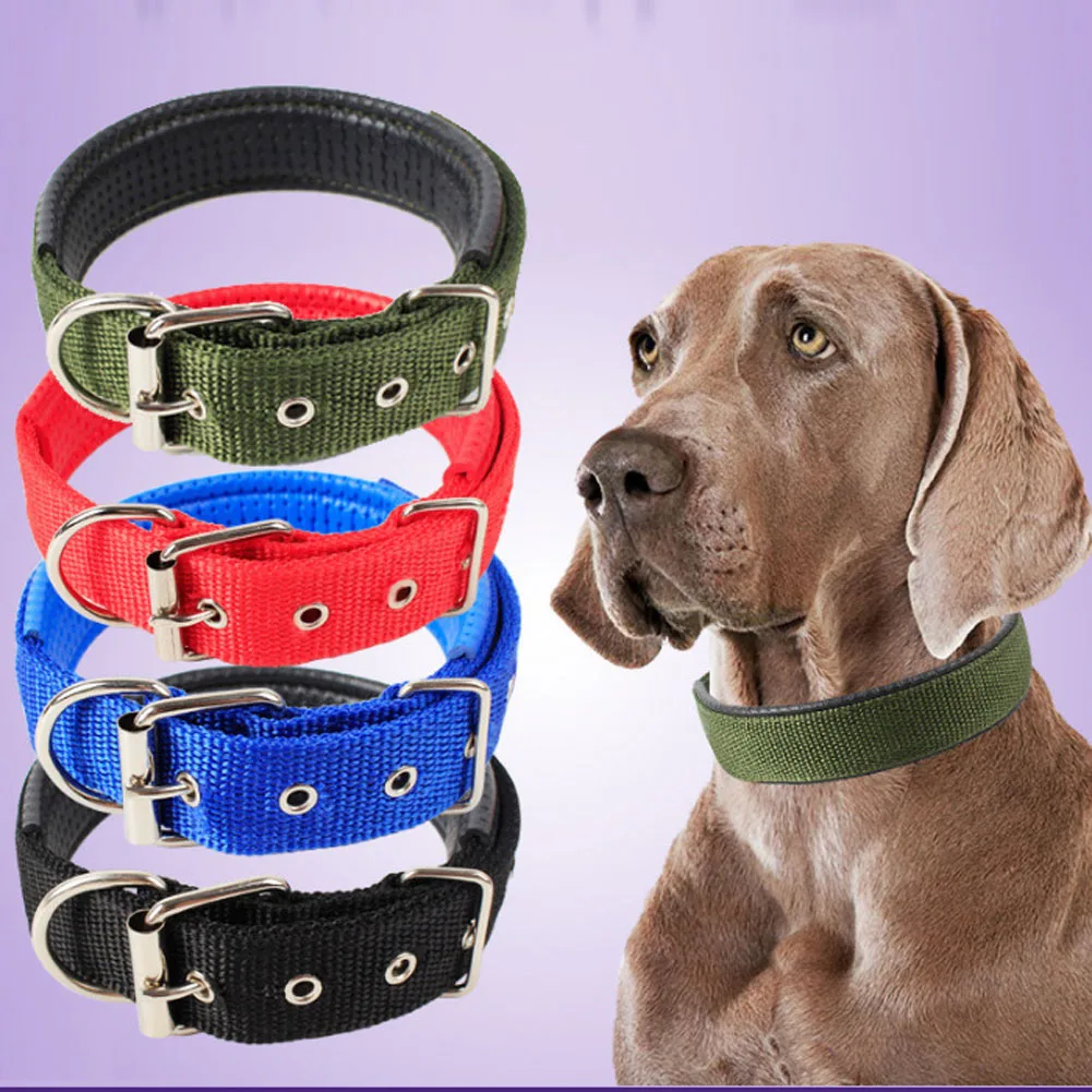 

Nylon Pet Collars PP Adjustable Neckband Foam Padded Dog Collar Soft Durable For Small Medium Large Dogs And Cats Pets Supplies