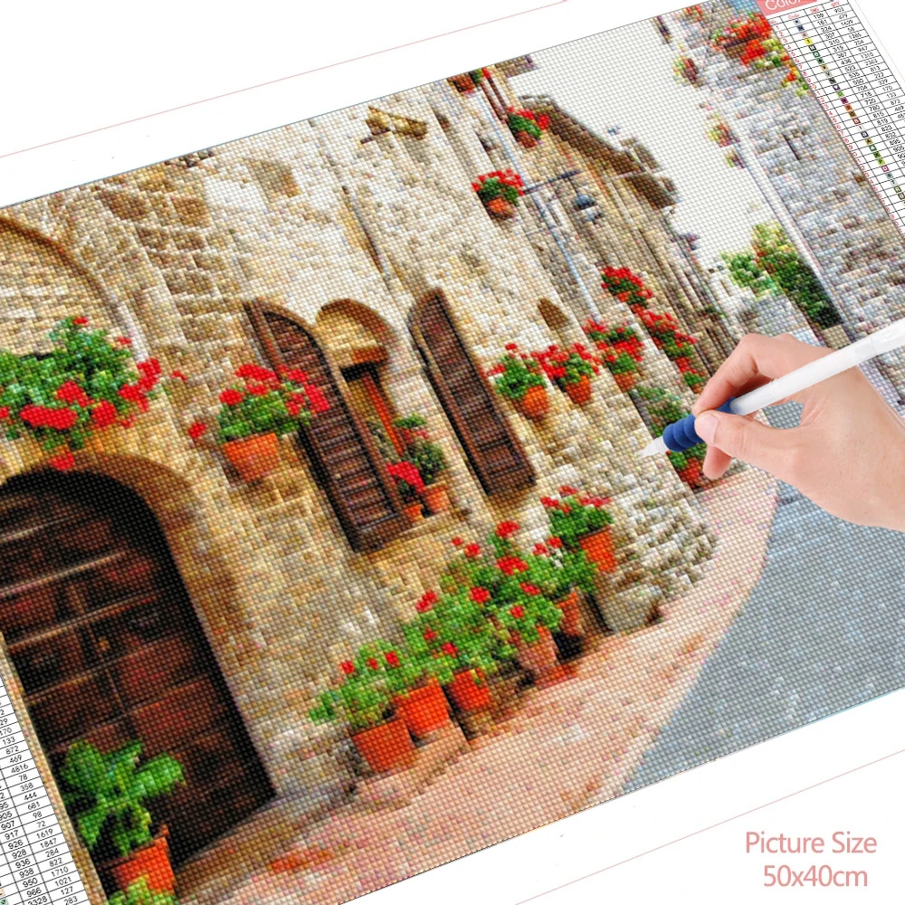 Алмазная живопись HUACAN сделай сам уличный пейзаж алмазная фантастическая вышивка