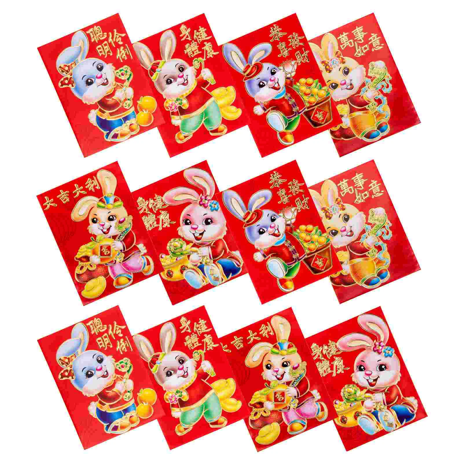 

Red Year Money Envelopes Envelope Chinese New Packet Bag Rabbit Festival Spring Packets Bunny Pocket Hong Bao Paper Lucky Luck