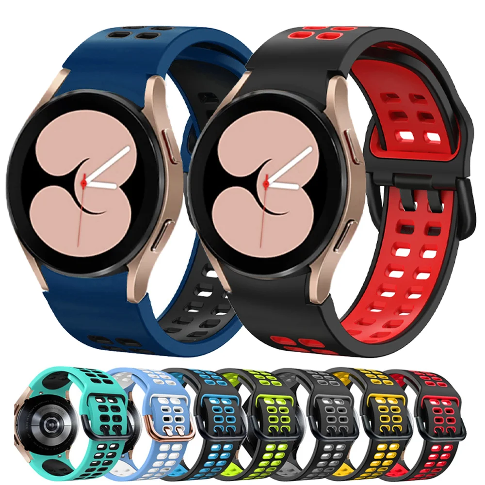 

Ремешок силиконовый для смарт-часов, спортивный браслет для Samsung Galaxy Watch 4 classic, 46 мм 42 мм 44 мм 40 мм