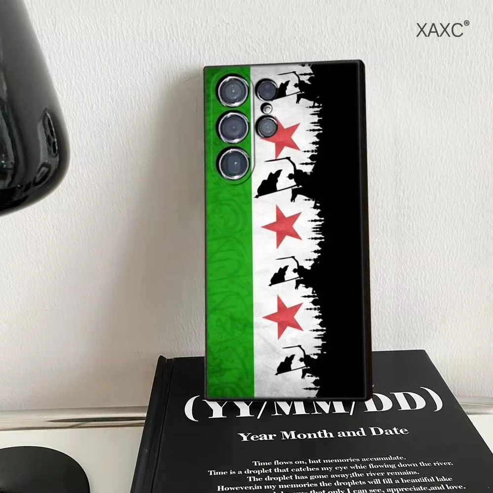 Чехол для телефона с флагом сирийской революции Samsung A15 25 34 A54 M15 M33 53 Galaxy S24 23 21 S20 Ultra
