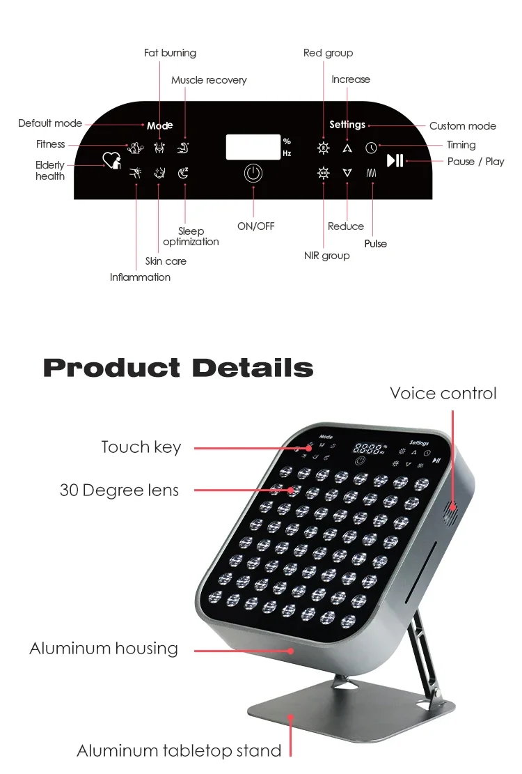BIOMOL Горячая Распродажа управление голосом Ранняя фототерапия панель нм 850 для