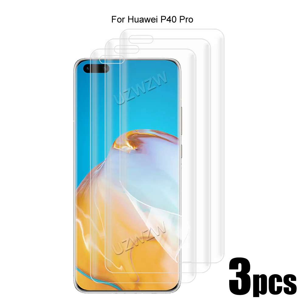 

3 шт., Гидрогелевая 3d-пленка для защиты экрана Huawei P40 Pro