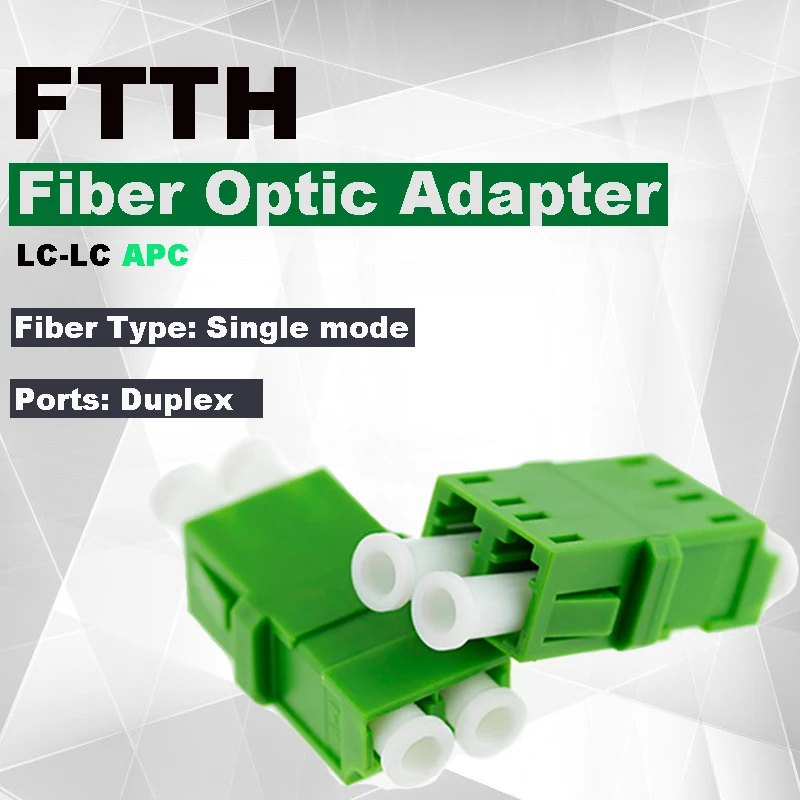 

FASO 50-500PCS LC APC Fiber Optic Adapter Duplex Single Mode Fiber Coupler LC Connector LC APC Fiber Flange