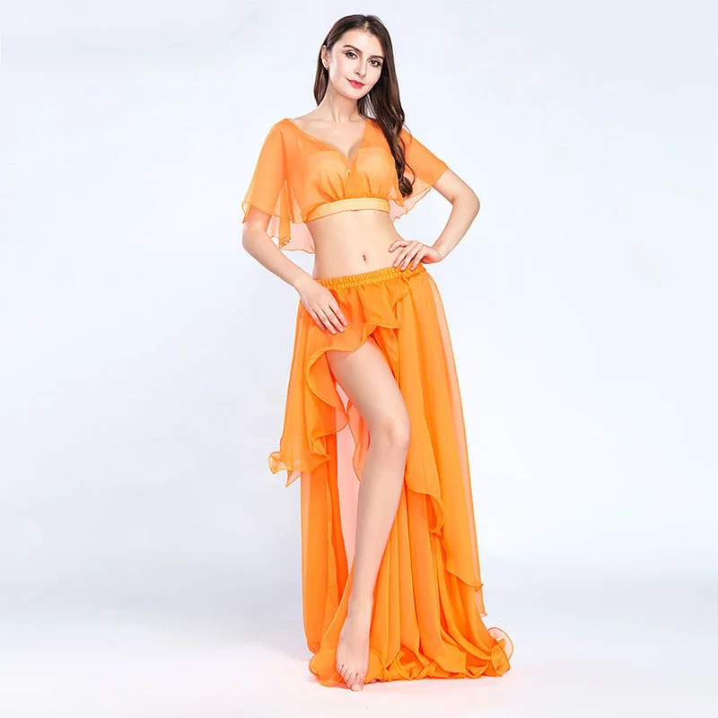 

ROYAL Chiffon Fairy Belly Dance Skirt Belly Dancing Costume, Colors Black, Purple, Pink