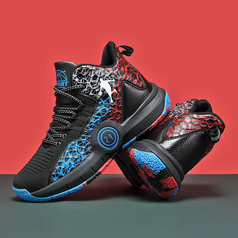 New Hot Men's Basketball Shoes Breathable Men Sneakers Men Boys Basket Shoes High Top Anti-slip Outdoor Sports Shoes Man Trainer