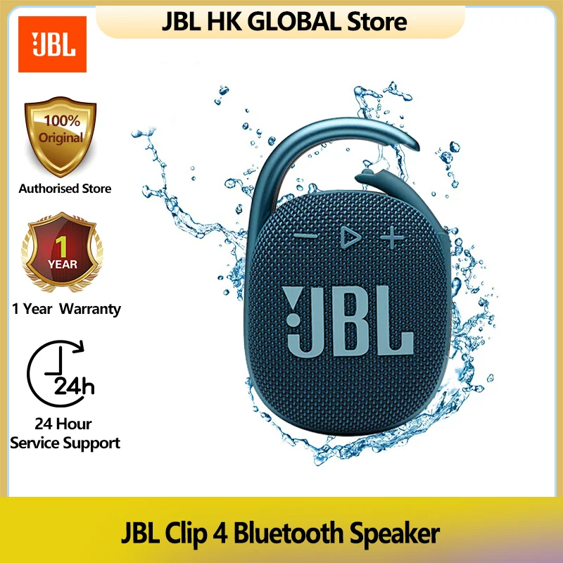 JBL 100% оригинальная Беспроводная мини-Колонка Clip 4 с Bluetooth 5,1, портативное устройство Ipx67, водонепроницаемая, с крючком, 10-часовая батарея