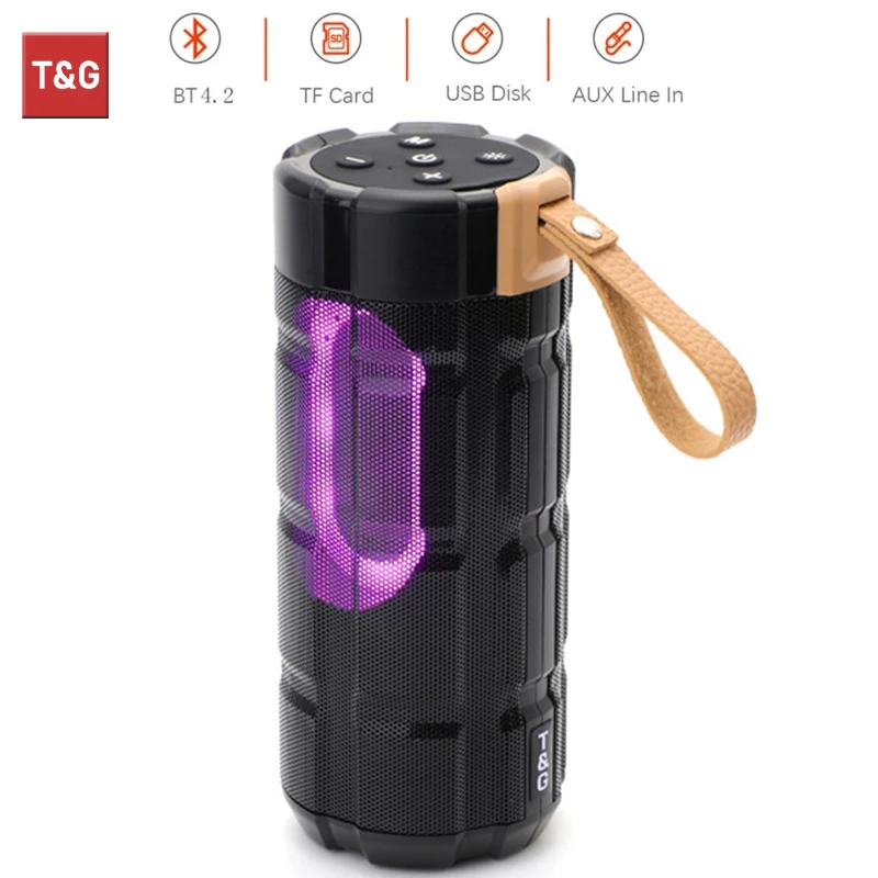 

TG285 Беспроводная Bluetooth-совместимая Колонка светодиодный светильник кой, портативная уличная Водонепроницаемая Колонка Boombox, бас, TF, FM-радио