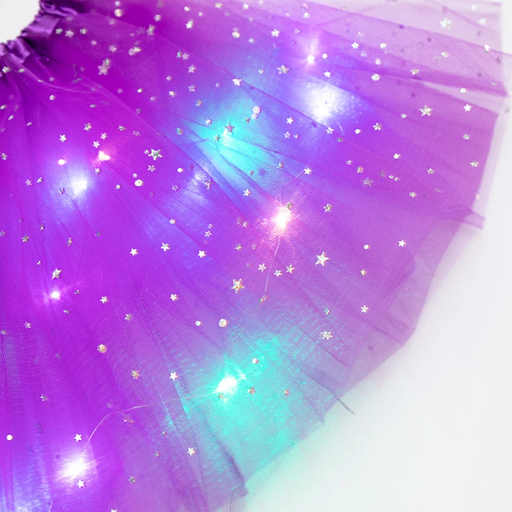 Girls Ballet Fashion Magic Light Party Tulle Pettiskirt Stars Sequin Dancewear Kids Clothes Fluffy Glitter Princess Tutu Skirt 2 Girls Ballet Fashion Magic Light Party Tulle Pettiskirt Stars Sequin Dancewear Kids Clothes Fluffy Glitter Princess Tutu Skirt 2