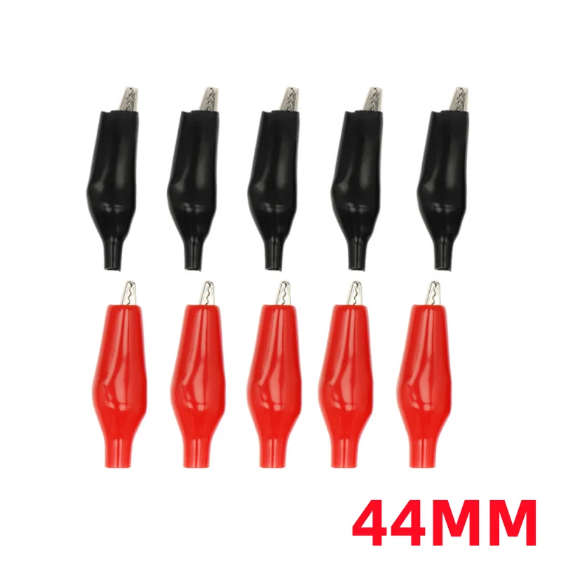 Тестовые зажимы аллигатор 10 шт., черные, красные