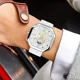 LIGE Mens Watch Square Sports Quartz Wristwatch 30M Waterproof Stopwatch Hollow out Watch for Men Date Clock Belt Military Watch Other Image
