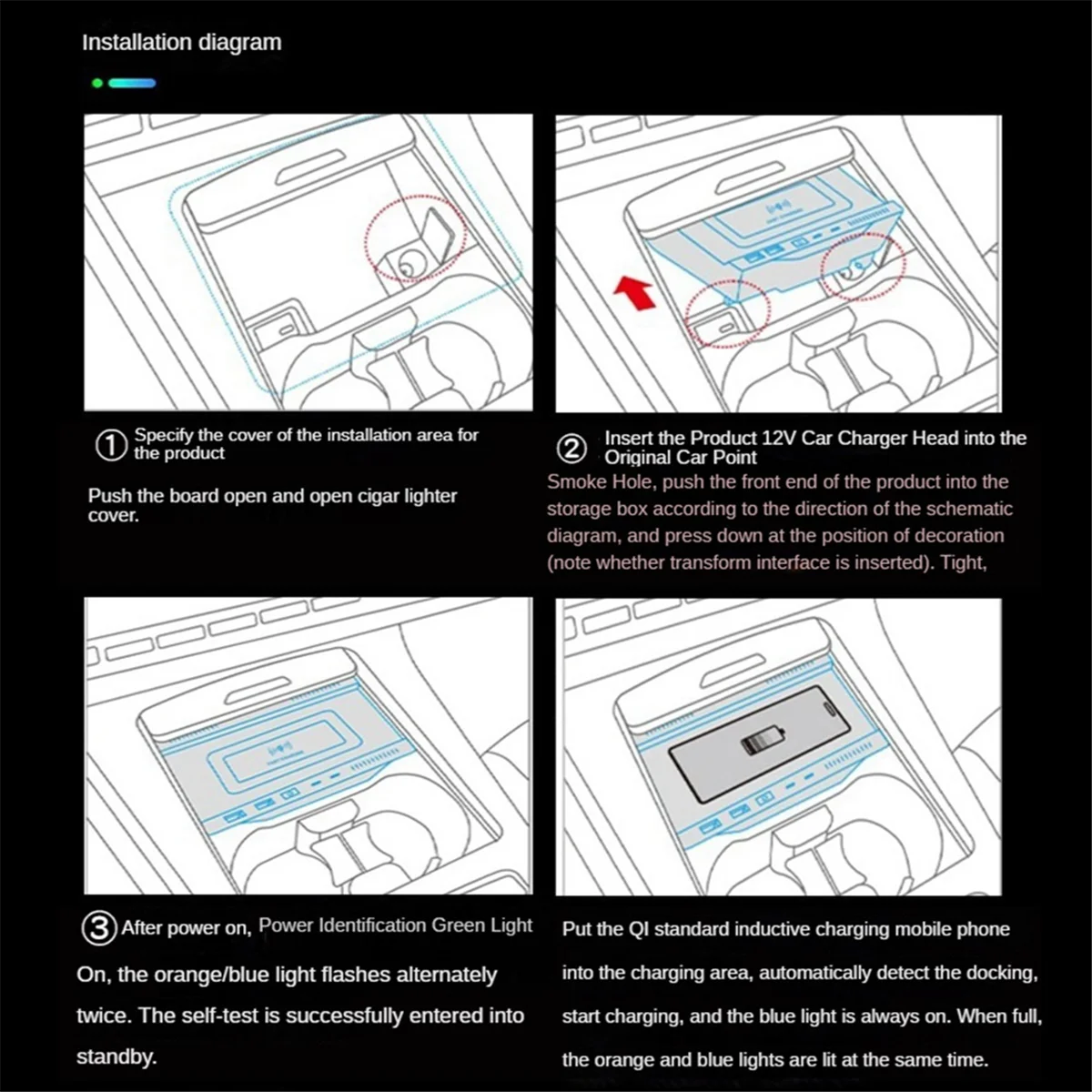 Автомобильное беспроводное зарядное устройство 15 Вт для телефона зарядка A35L W188