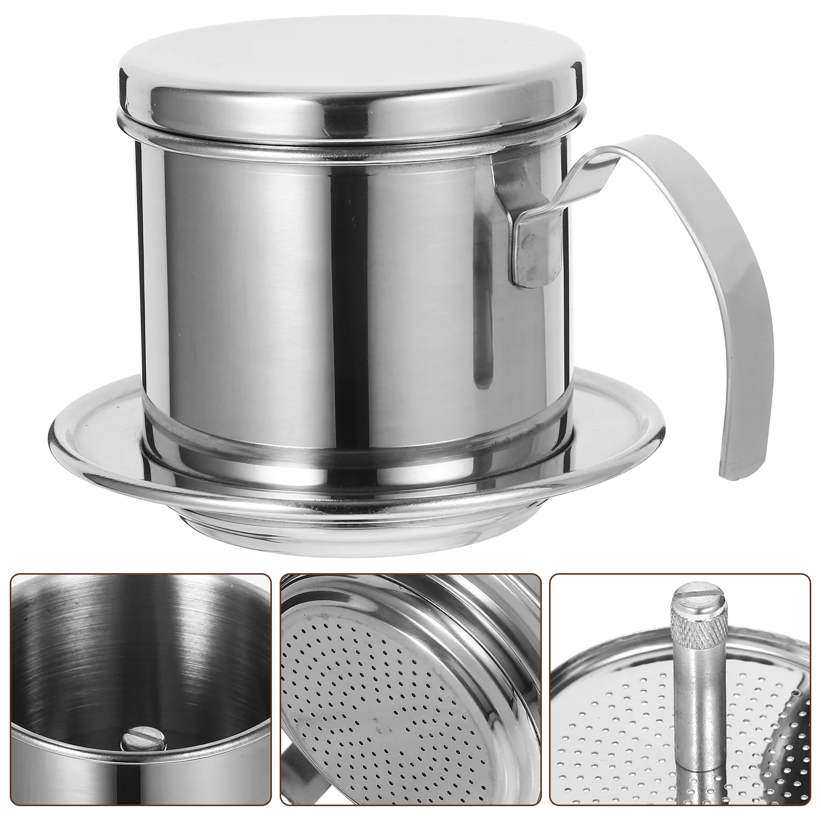 

Portable Coffee Camping Makers Milk Frothing Pitcher Stainless Steel Filter Funnel