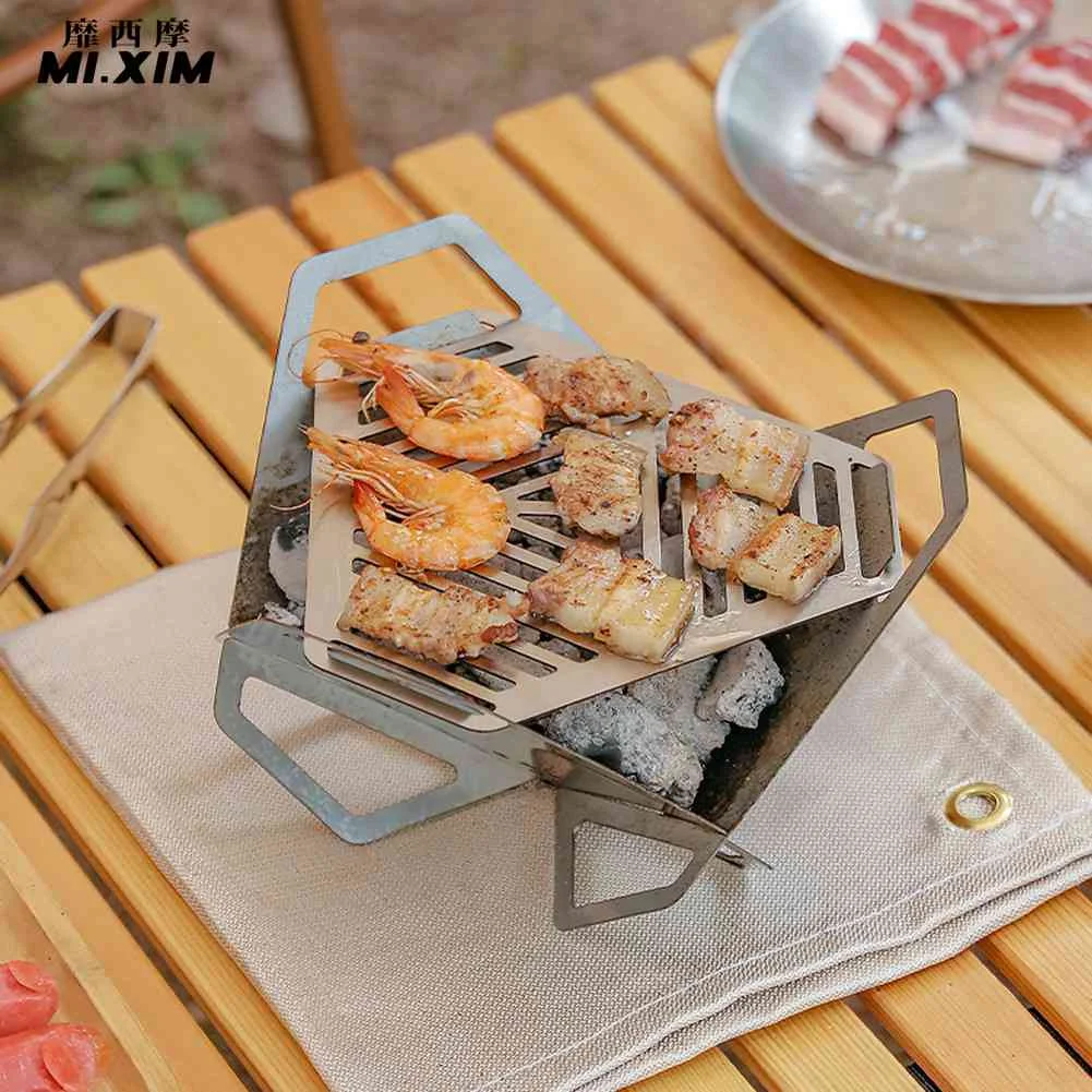 

Outdoor BBQ Grill Stove Portable Camping Picnic Cooking Stoves High Temperature Resistance Camping Equipment Supplies