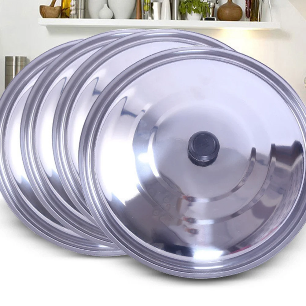 32/34/36/38/40cm Stainless Steel Pot Cover Lid Saucepan Wok Frying Milk Pan Lids Household Home Cookware Parts