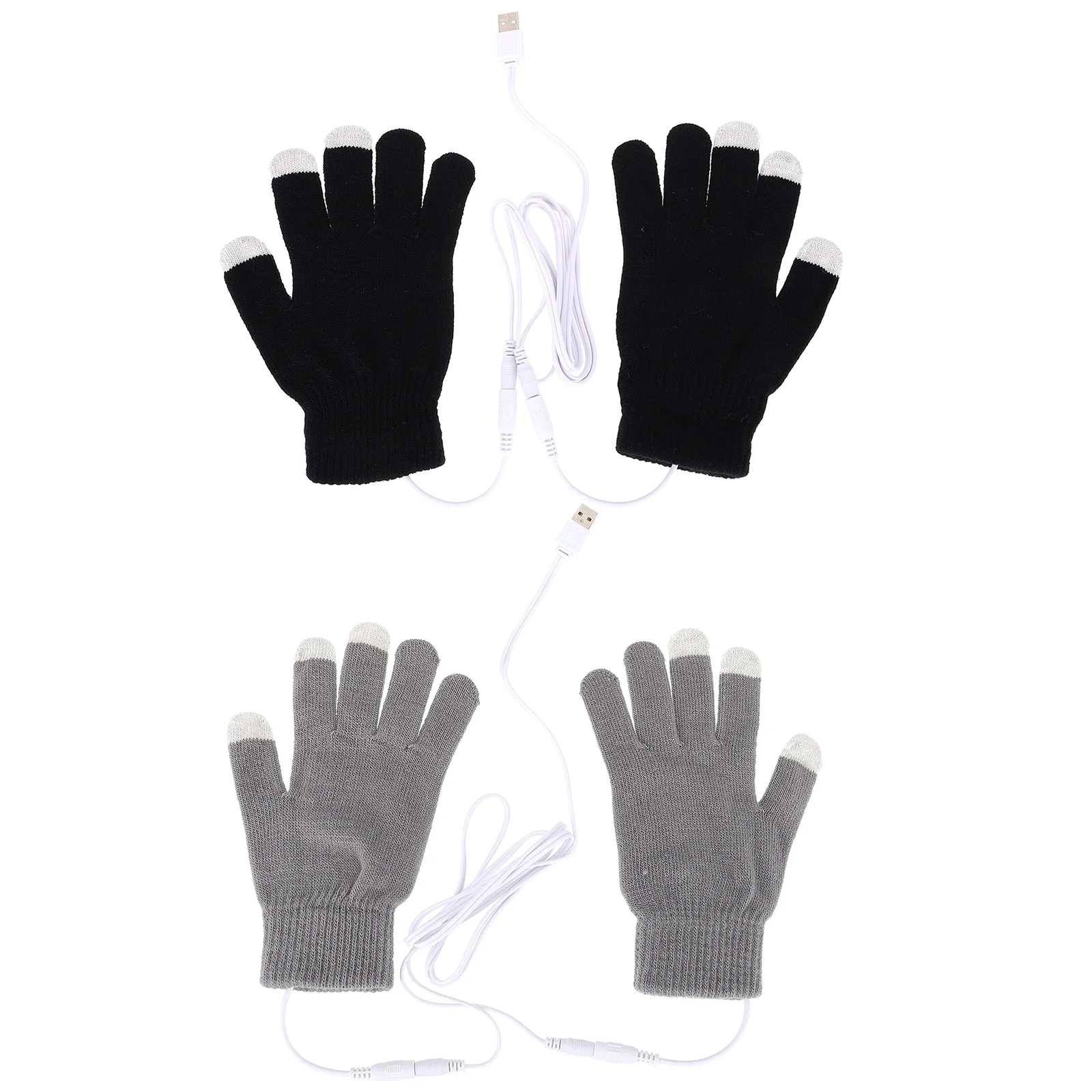 2 Pairs USB Men Fashion Heated Winter Gift USB Mitts