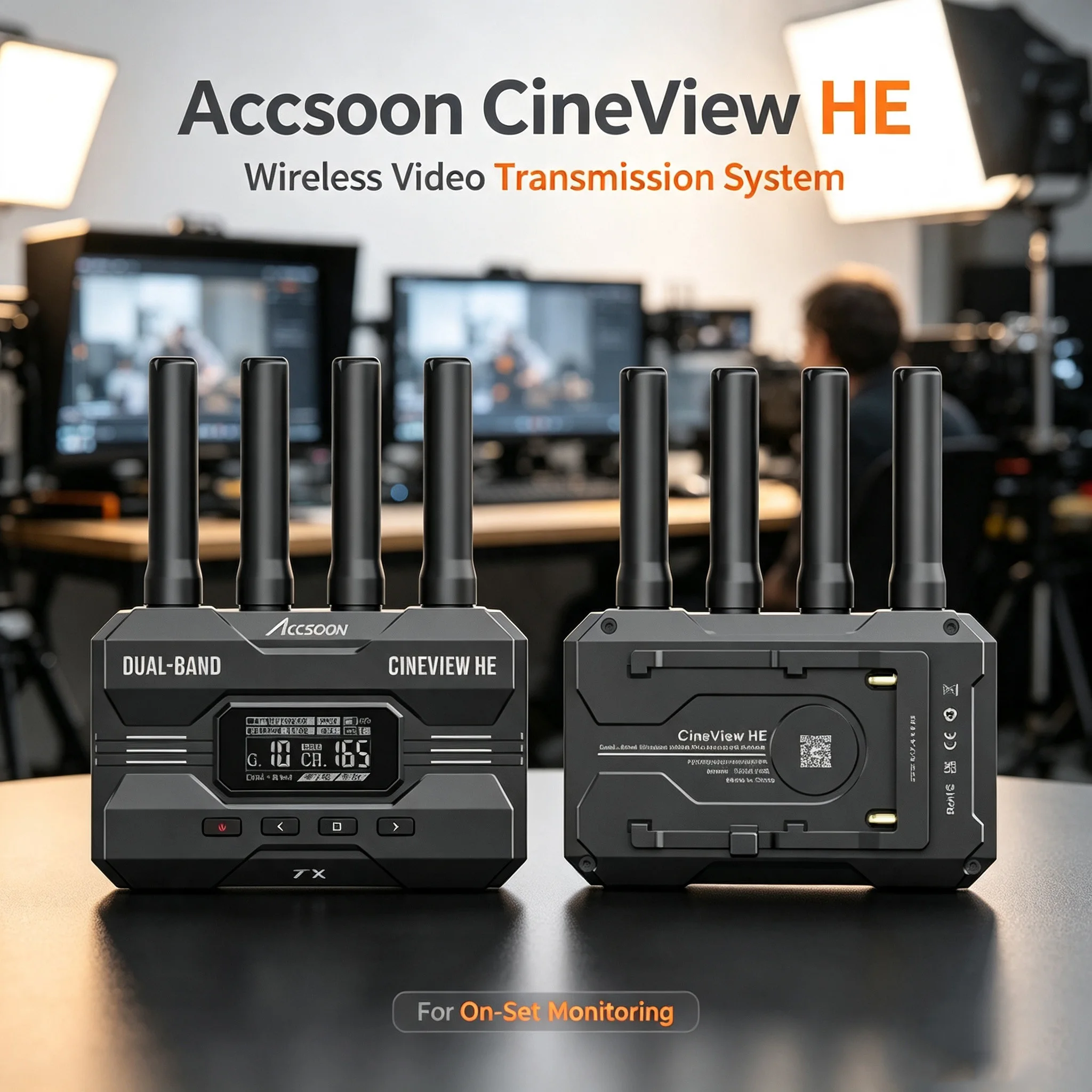 Фото Беспроводная система передачи видео Accsoon CineView HE, 1080p60 HD, дальность 350 м, задержка 0,06 с, передатчик и приемник. №2