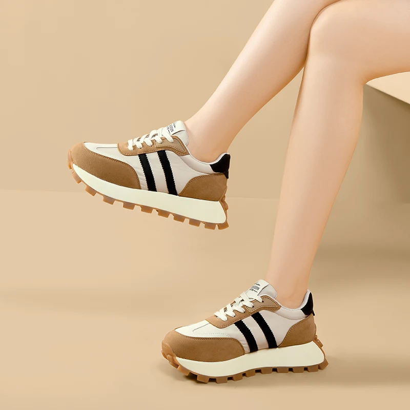 Женские кроссовки на толстой подошве повседневные с мягкой подошвой обувь в