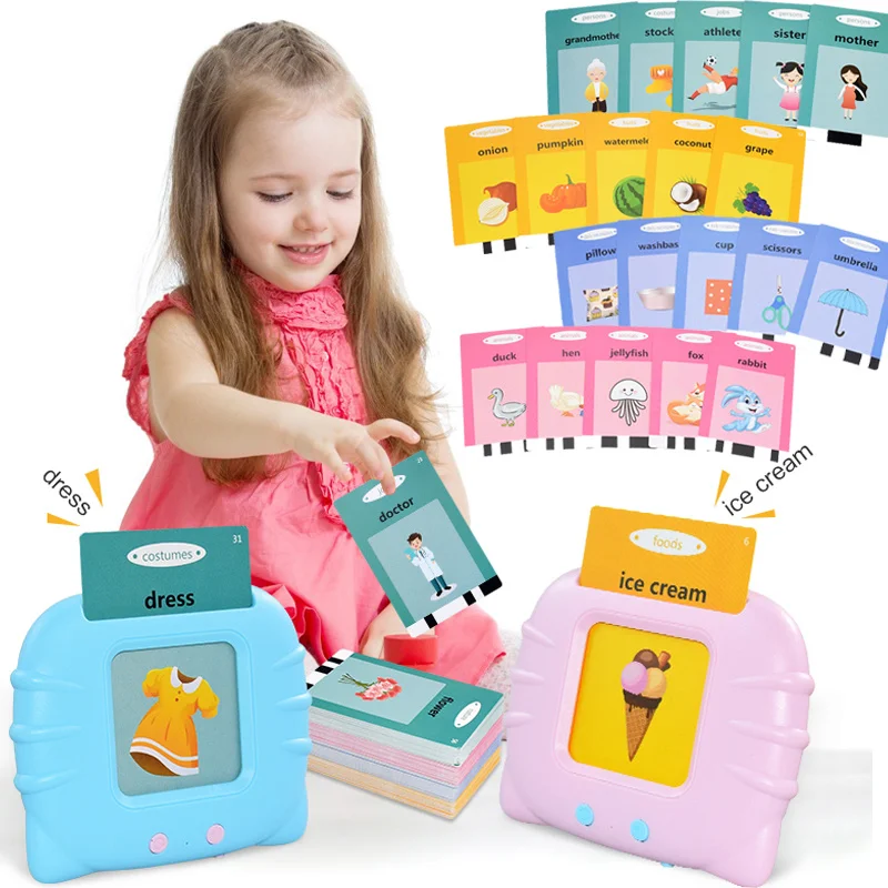 

Kids Electronic Cognitive Cards Talking Flash Cards Audio Books Flashcards For Learn English Words Study Toys Game For Children