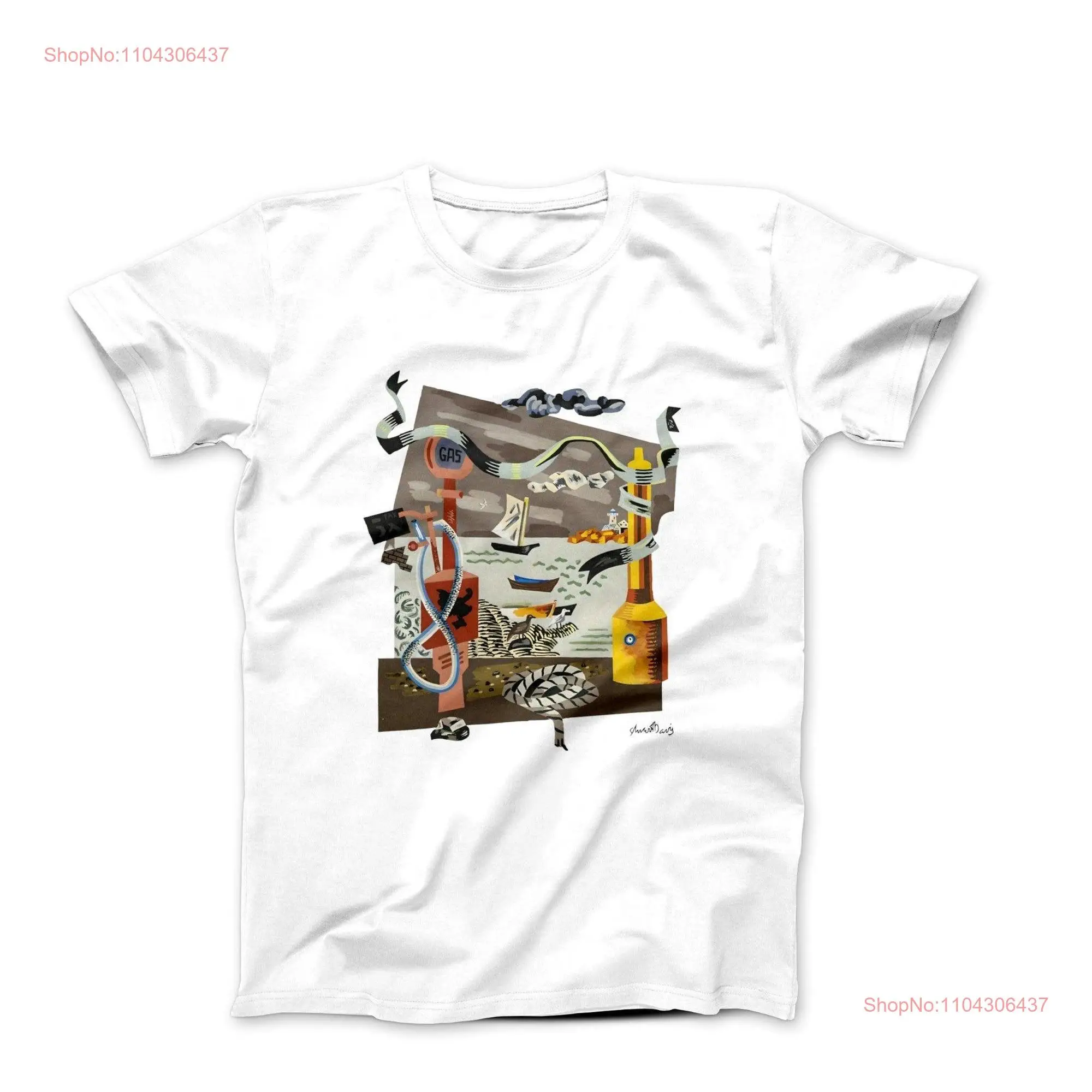 Футболка Stuart Davis Gas Pumps 1930 с рисунком длинными или короткими рукавами