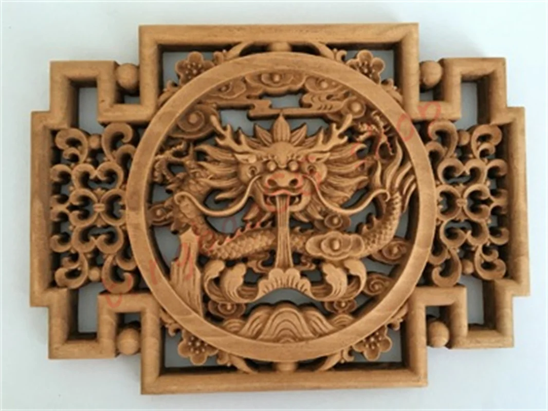 

Wooden pendant rectangular Dragon Home decoration products