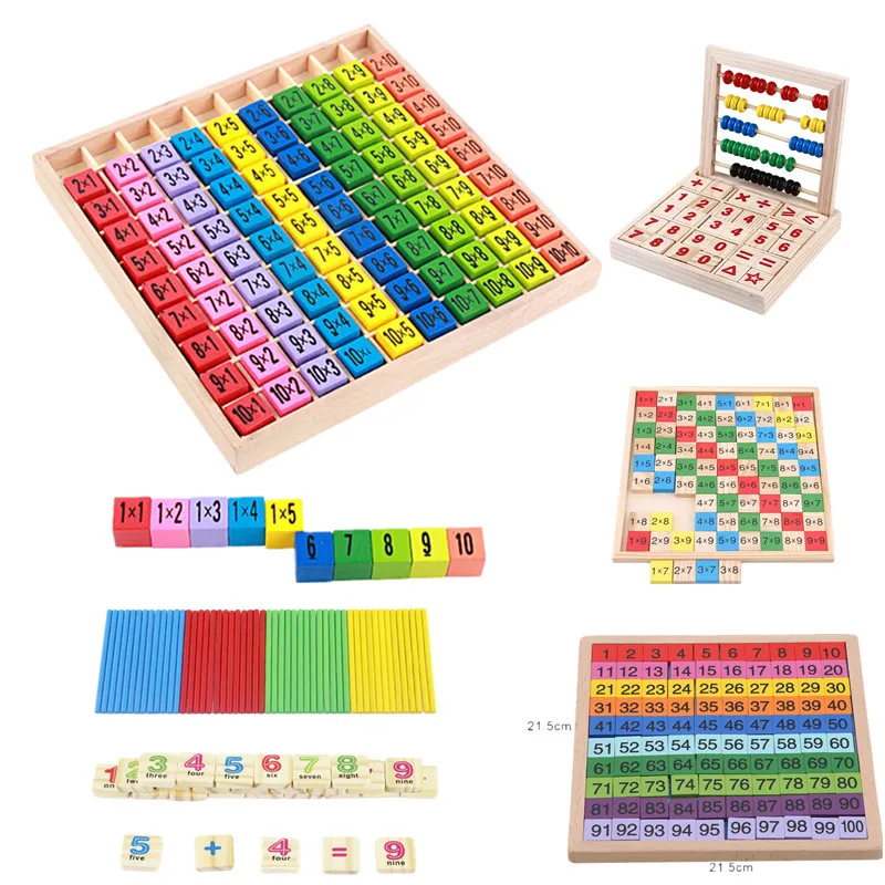 

Baby Wooden Toys 99 Multiplication Table Math Toy 10*10 Figure Blocks Baby Learn Educational Montessori Gifts Kids Toys