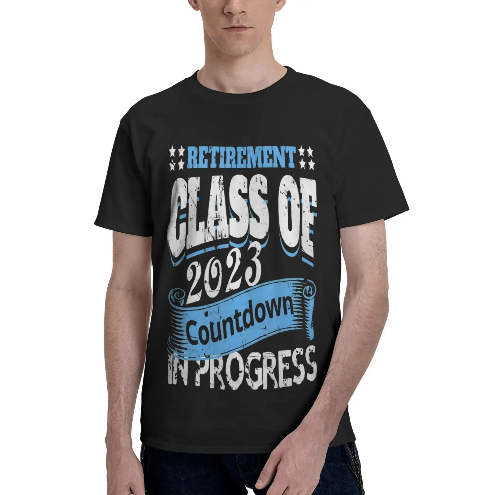 

Retirement Class Of 2023 Countdown Oversized T-Shirt Tops Vintage T Shirt For Men Tshirt Grunge Women's T-Shirt Shirts For Men