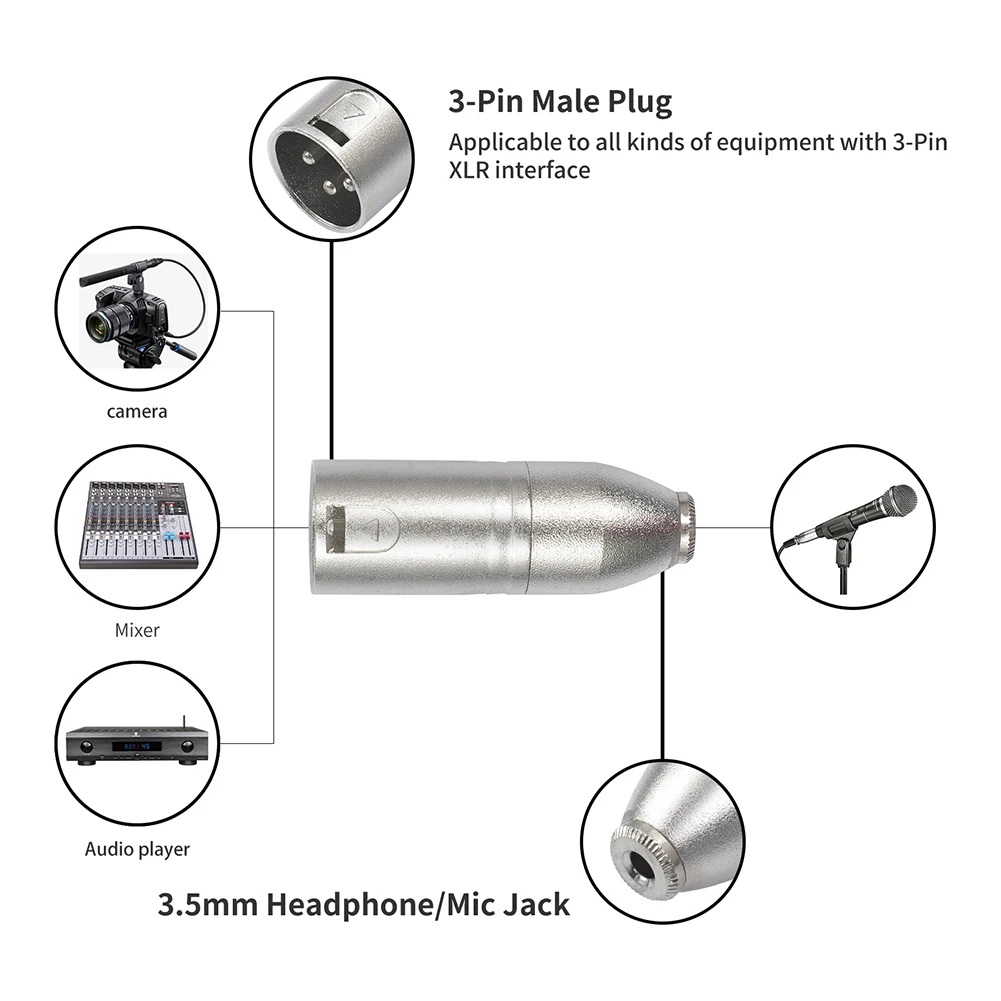 3 5 мм мама на большой трехжильный сбалансированный XLR-Canon папа аудиоадаптер