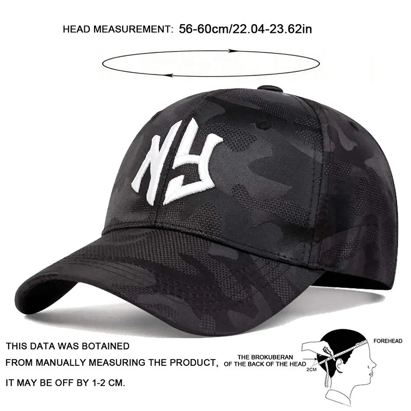 Кепка унисекс с вышивкой камуфляжная бейсбольная регулируемая надписью для