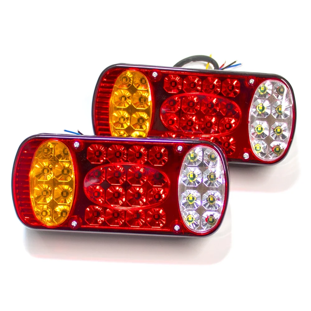 

2 шт. 12 В 24 В грузовик светодиодный задний фонарь задний стоп-сигнал заднего стоп-сигнал сигнальная лампа индикатор прицеп грузовик караван фургон UTE