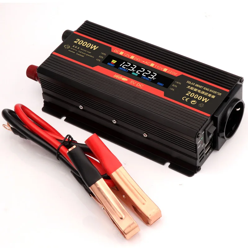 

Car Power Inverter Modified Sine Wave DC 12V to AC 220V Transformer Convert EU Socket Converter Car Charger Converter Adapter