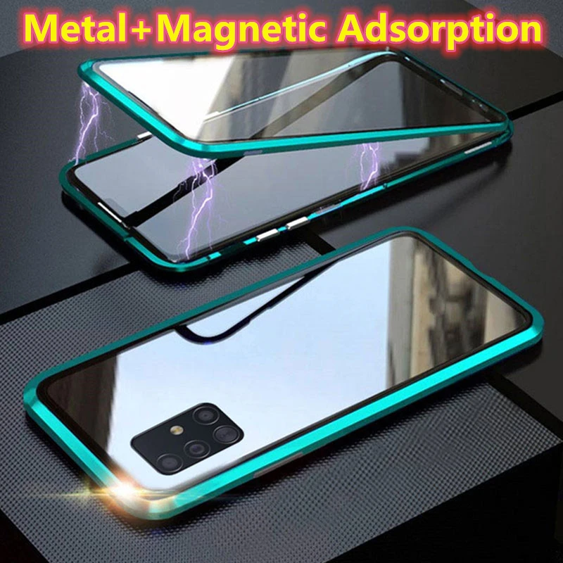 360 Full Cover For Huawei Mate 20 X Metal Magnetic Adsorption Case For Huawei Mate 20X Cases Double Glass Coque Mate20 X Case