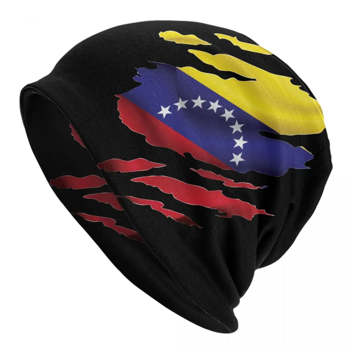 

Шляпа Венесуэла с рваным флагом, шапки, осенне-зимние уличные шапочки, облегающие шапки, шапки, шапки унисекс из Венесуэлы, теплая шапка двой...