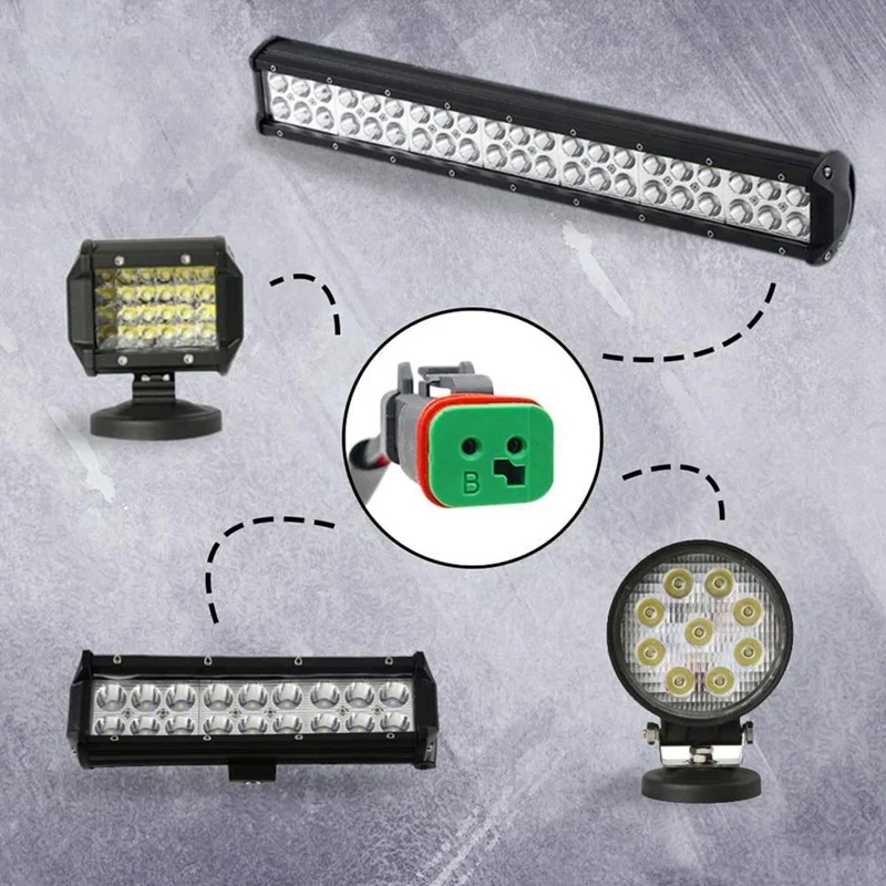 2 вывода в 1 Deutsch двойные выходы DT DTM гнездовой разъем адаптеры для светодиодных