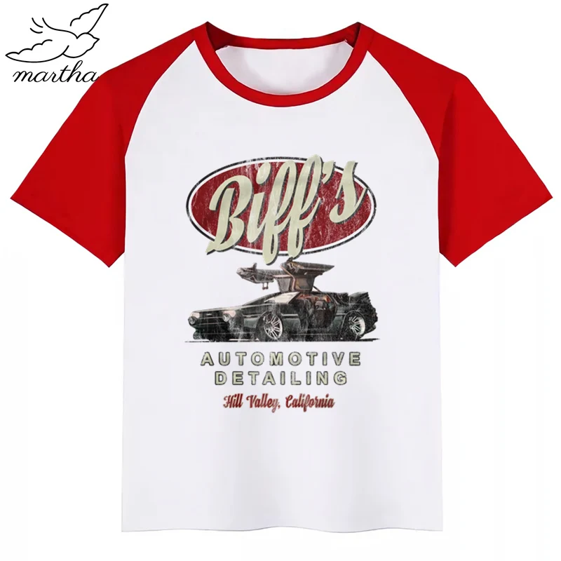 Back To The Future DMC Delorean Children Print T-shirt Girls/Boys Funny Baby Clothes Kids Summer Short Sleeve，Drop Ship