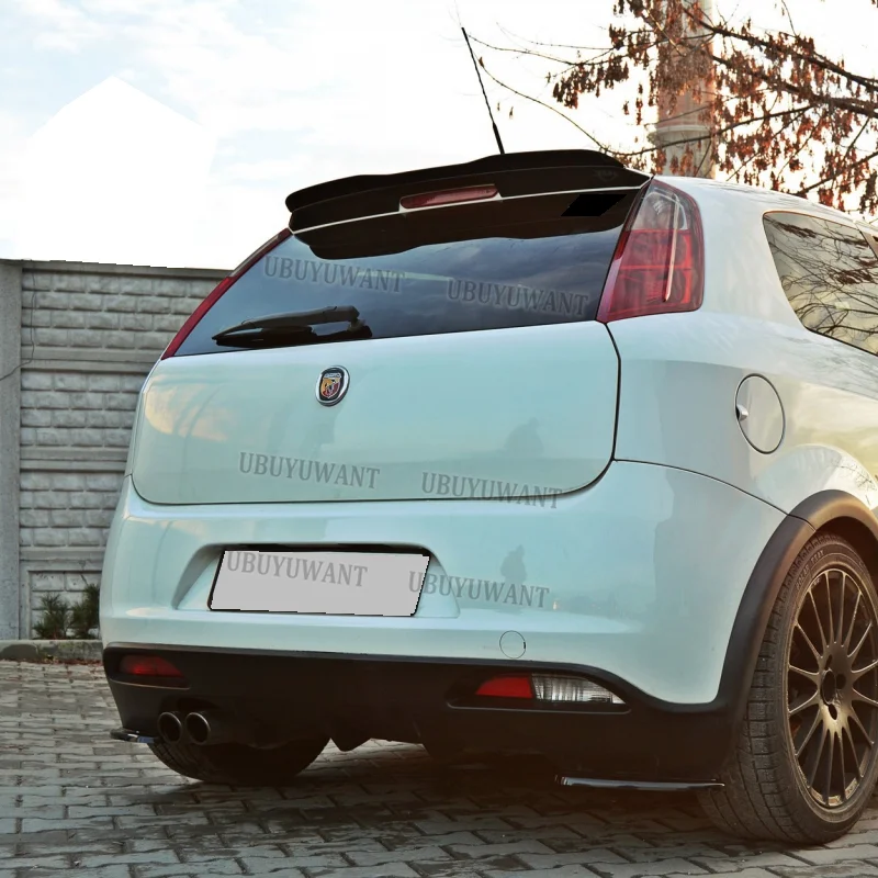 Задний спойлер для FIAT GRANDE PUNTO ABARTH 2007 2008 2009 2010 глянцевый черный из АБС-пластика