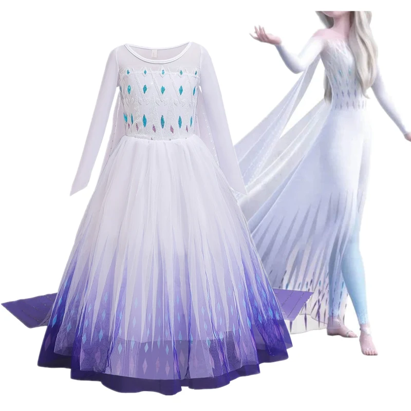 Fancy Cosplay Girls Princess Dress Snowflake Costume For Halloween Christmas Kids Party Dresses Holiday Clothing | Детская одежда и