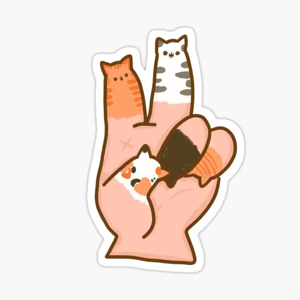 

5 шт., наклейки на автомобиль «Кошачьи пальцы»