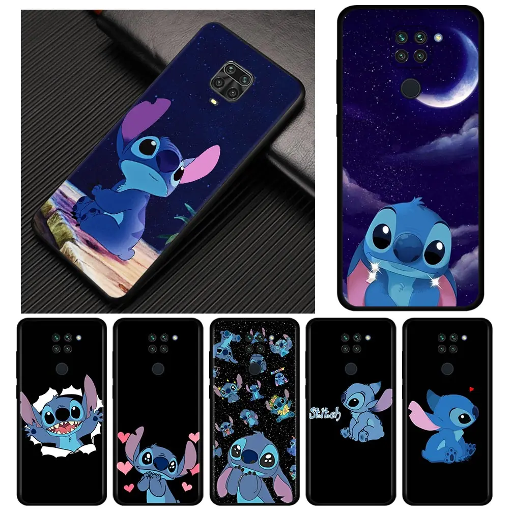 Чехол для Xiaomi Redmi Note 11/9/8/10 Pro Max/7/9T/8T/9S/10Lite футляр REDMI 9/8/9C/9A/8A/7A голубой Ститч смотрите