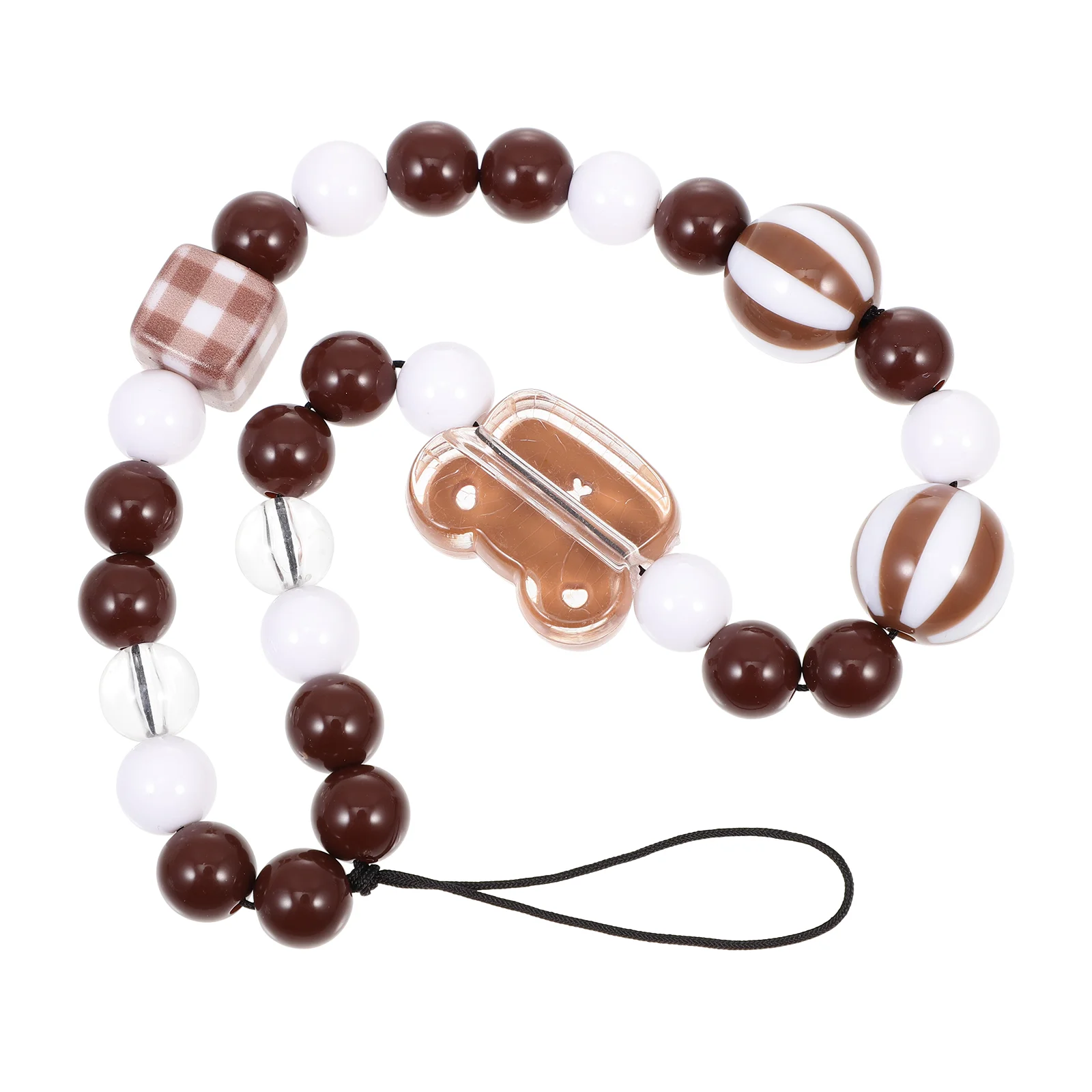 

Fixing Chain Handmade Lanyard Bear Beads Lanyard Anti Lost Chain Cartoon Lanyard for Gift