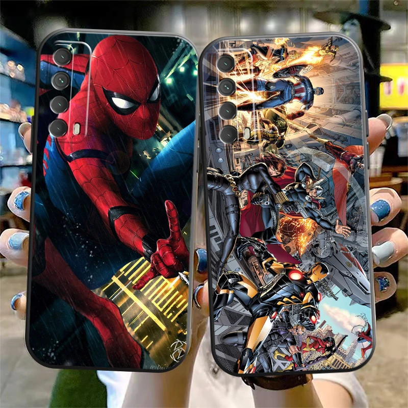 

Popular Marvel Phone Case For Huawei Honor 7A 7X 8 8X 8C 9 V9 9A 9X 9 Lite 9X Lite Back Silicone Cover Carcasa Liquid Silicon