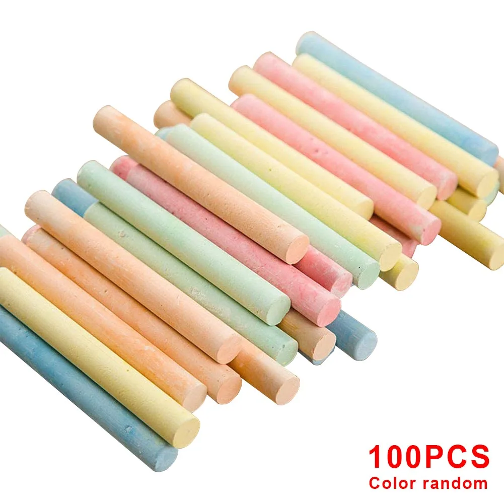 

Easy Clean Dustless Chalk Meeting Room Home School Stationery Kindergarten Random Color Kids Teacher Art Painting Smooth Writing