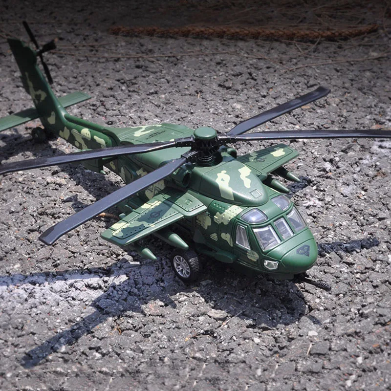 

1:64 Black Hawks UH-60 Utility Alloy Helicopter Diecast Model Toy Flying Airplane Simulation For Children Gifts Toys Collection