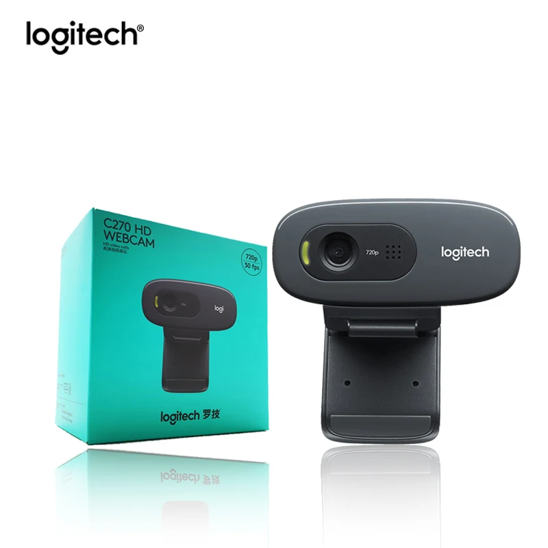 

Logitech C270 HD Video 720P Webcam Built-in Micphone USB2.0 Mini Computer Camera for PC Laptop Video Conference Camera Original