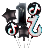 hot tik music theme party balloons set to tik music helium latex balloon baby shower birthday party decoration kids toy gifts