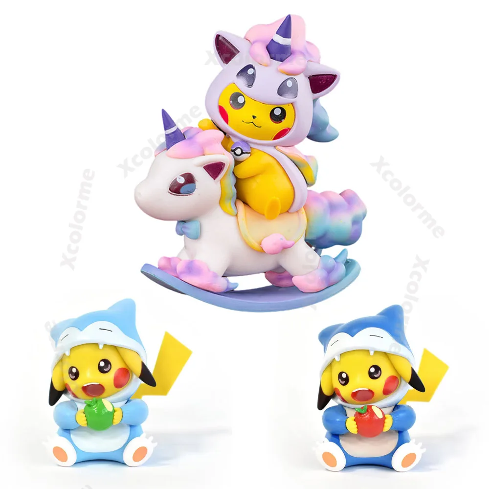 

Genuine Pokemon Anime Figure Kawaii Pop It Pikachu Unicorn Trojan Horse Children Toys Room Decoration Cute Birthday Present